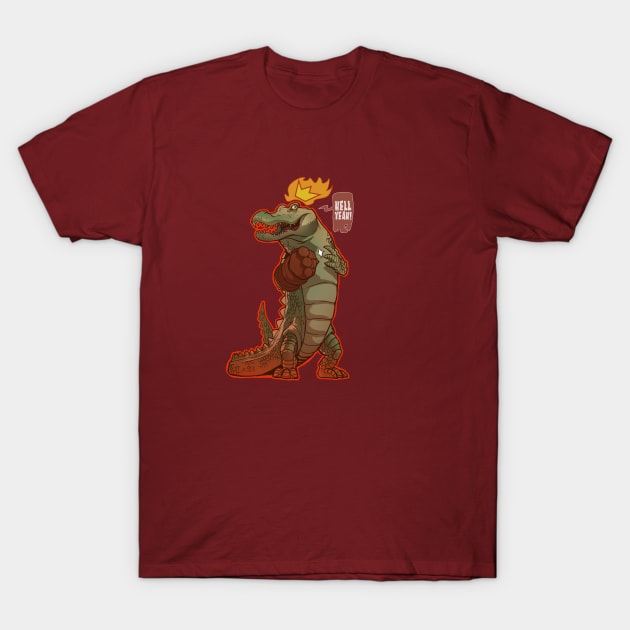 Crocodile from hell T-Shirt by santaplix 